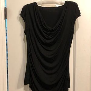 Black boatneck top